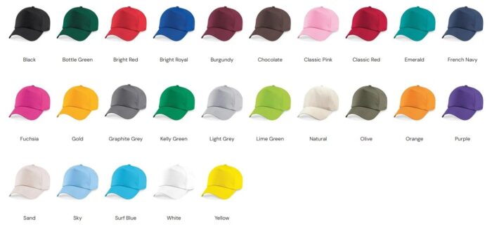 Beechfield Original 5 Panel Cap Swatch